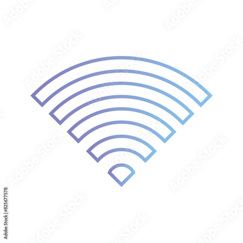 WiFi icon flat vector illustration.