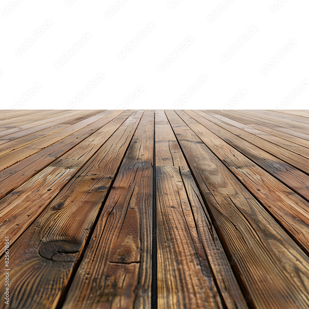 empty wooden floor as element in isolated white background empty wooden floor as element in isolated white background
