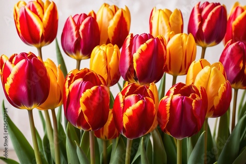 Spring flowers tulips in bloom  flowering plants nature background wallpaper