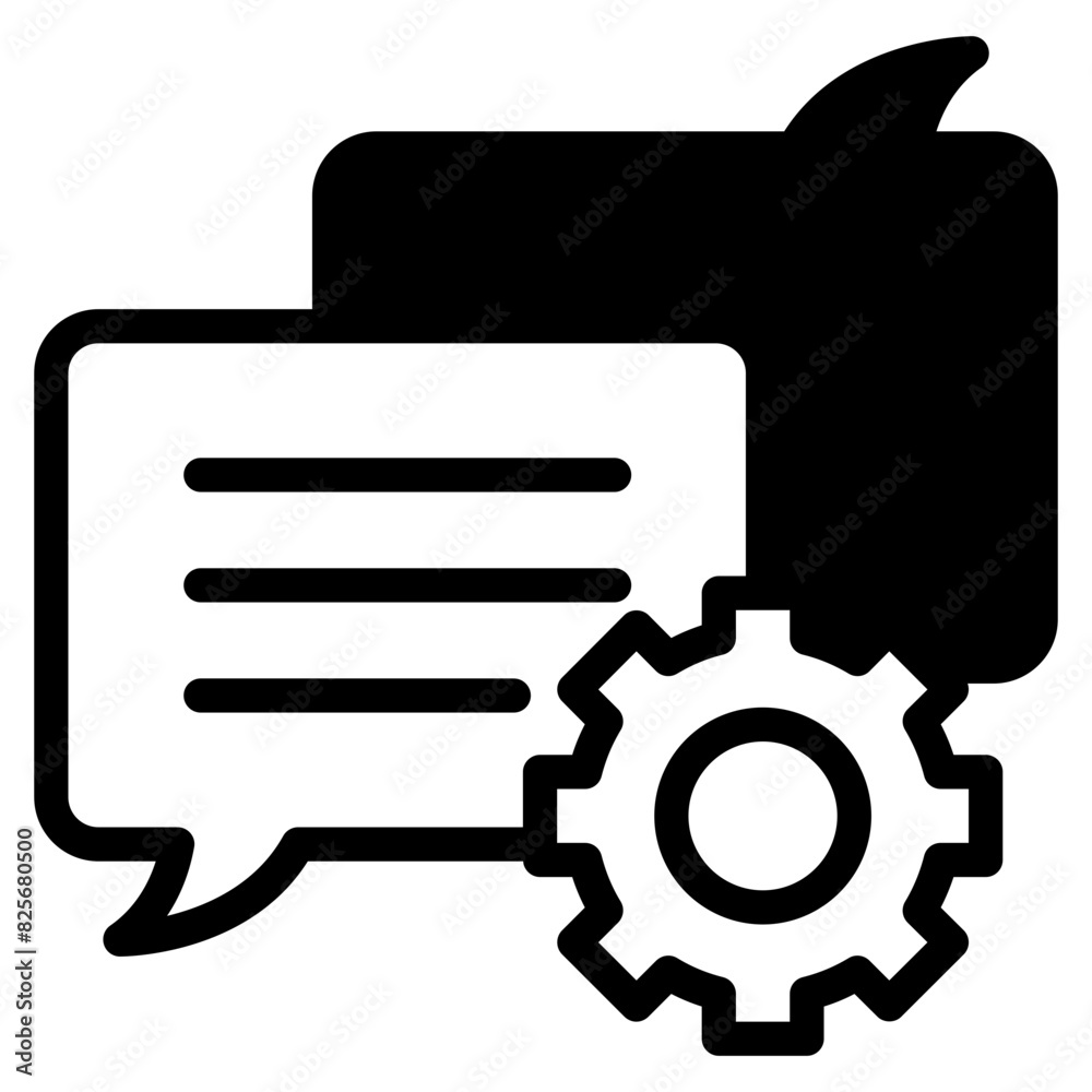 Technical support , chat with gear icon Technical support , chat with gear icon