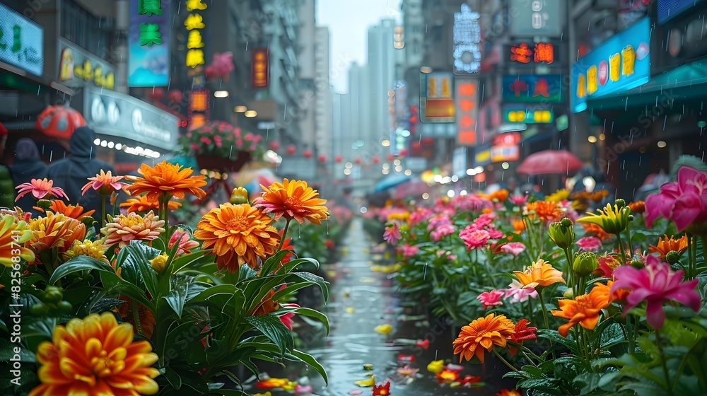 Vibrant Flower Market of Mong Kok A Kaleidoscope of Botanical Beauty in Hong Kong