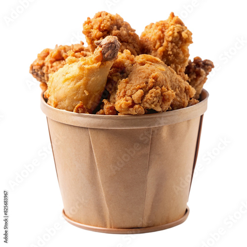 Crispy roasted fried chicken served on a brown paper