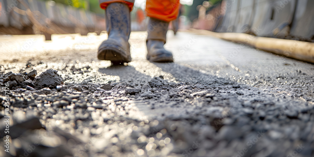 Construction Worker on Rough Terrain | Building Site Footsteps Construction Worker on Rough Terrain | Building Site Footsteps