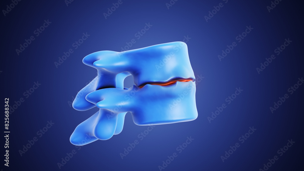 Degeneration with osteophyte formation disc disease affecting the spine