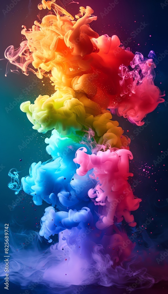 Generate an image of colorful smoke Generate an image of colorful smoke