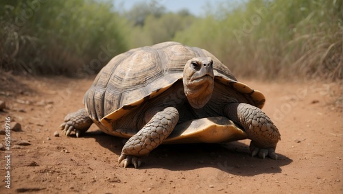 A journey narrated from the perspective of a tortoise, reflecting on the slow passage of time and the wisdom gained along the way ai_generated photo