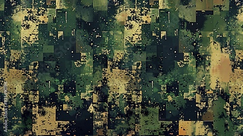camouflage texture featuring a modern digital pixelated design