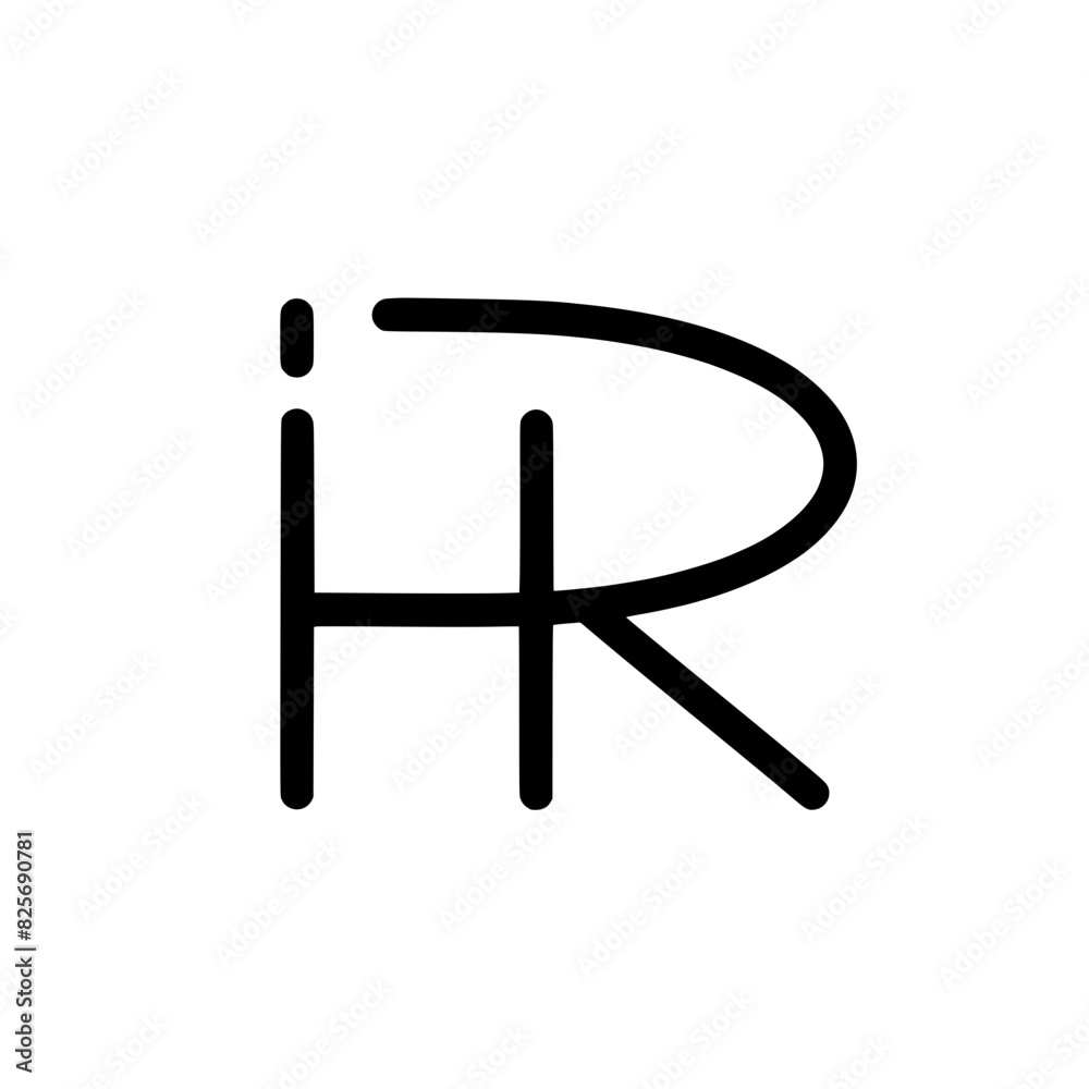 IHR monogram vector logo. Three letters logo combined. Suitable for company, event, business, industry, and brand. HR letter logo, attractive designed logo, small business brand, travel agency logo IHR monogram vector logo. Three letters logo combined. Suitable for company, event, business, industry, and brand. HR letter logo, attractive designed logo, small business brand, travel agency logo