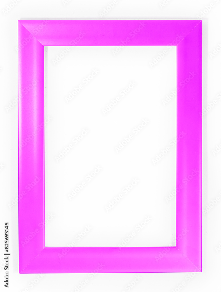 Isolated pink Frame on White Background