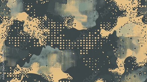 Seamless halftone camouflage abstract pattern, Military Camouflage pattern design element for Army