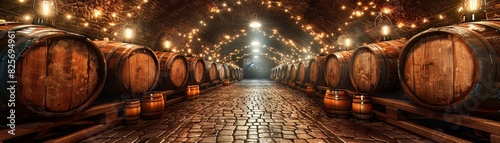 An underground beer tunnel network, where explorers discover exotic brews, celebrating International Beer Day photo