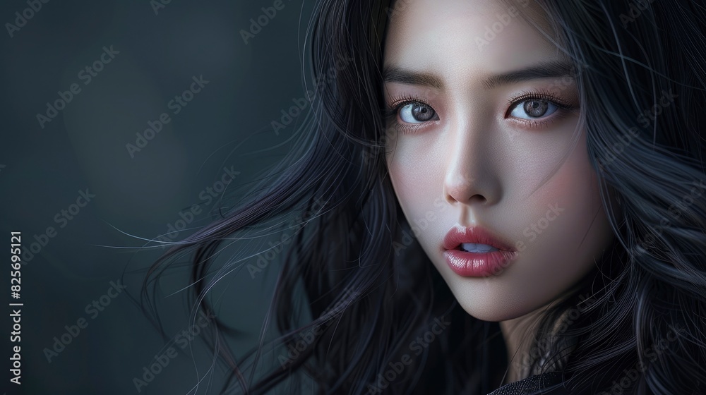 A Portrait Showcased The Beauty Of A Beautiful Asian Girl, Her Features Radiating Elegance And Grace, Hd Images A Portrait Showcased The Beauty Of A Beautiful Asian Girl, Her Features Radiating Elegance And Grace, Hd Images