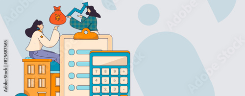 Home loan flat vector concept operation illustration
