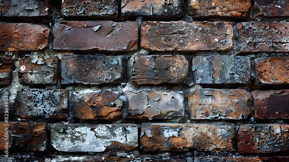 Old wall background with stained aged bricks Old wall background with stained aged bricks