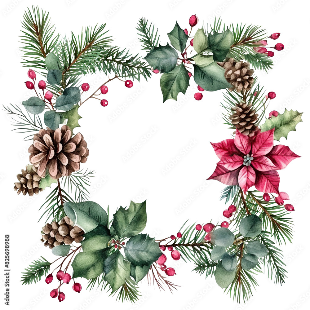 Fototapeta premium Bouquet of Watercolor Flowers Illustration on Transparent Background