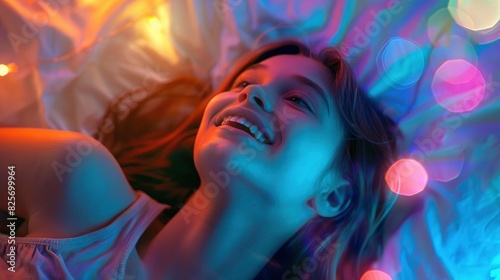 A Teenage Girl Beaming With Happiness, Her Vibrant Energy Lighting Up The Room, Hd Images