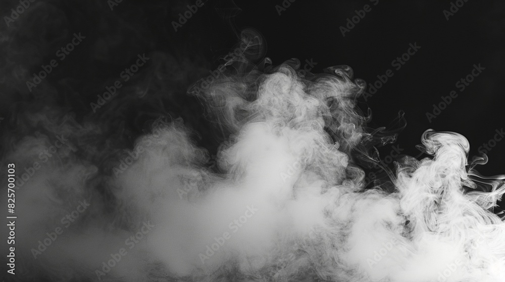 White smoke with black background White smoke with black background