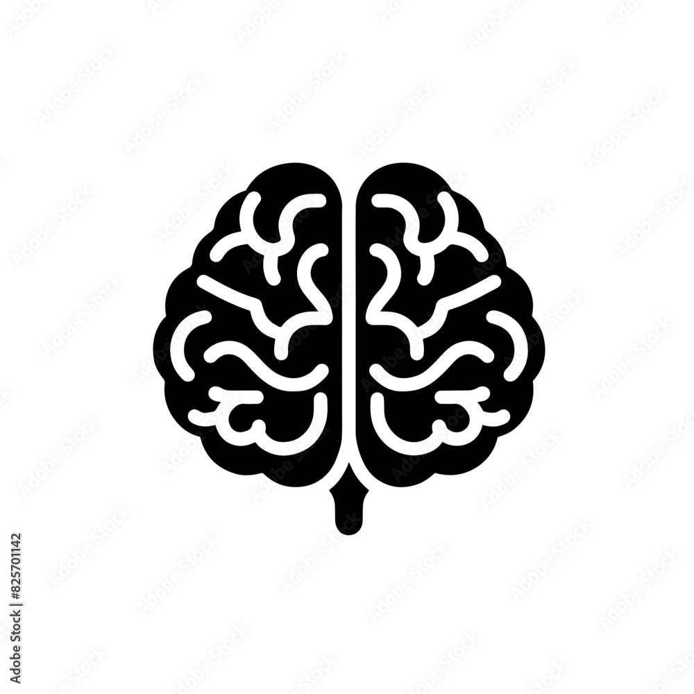 silhouette icon brain vector SVG silhouette icon brain vector SVG