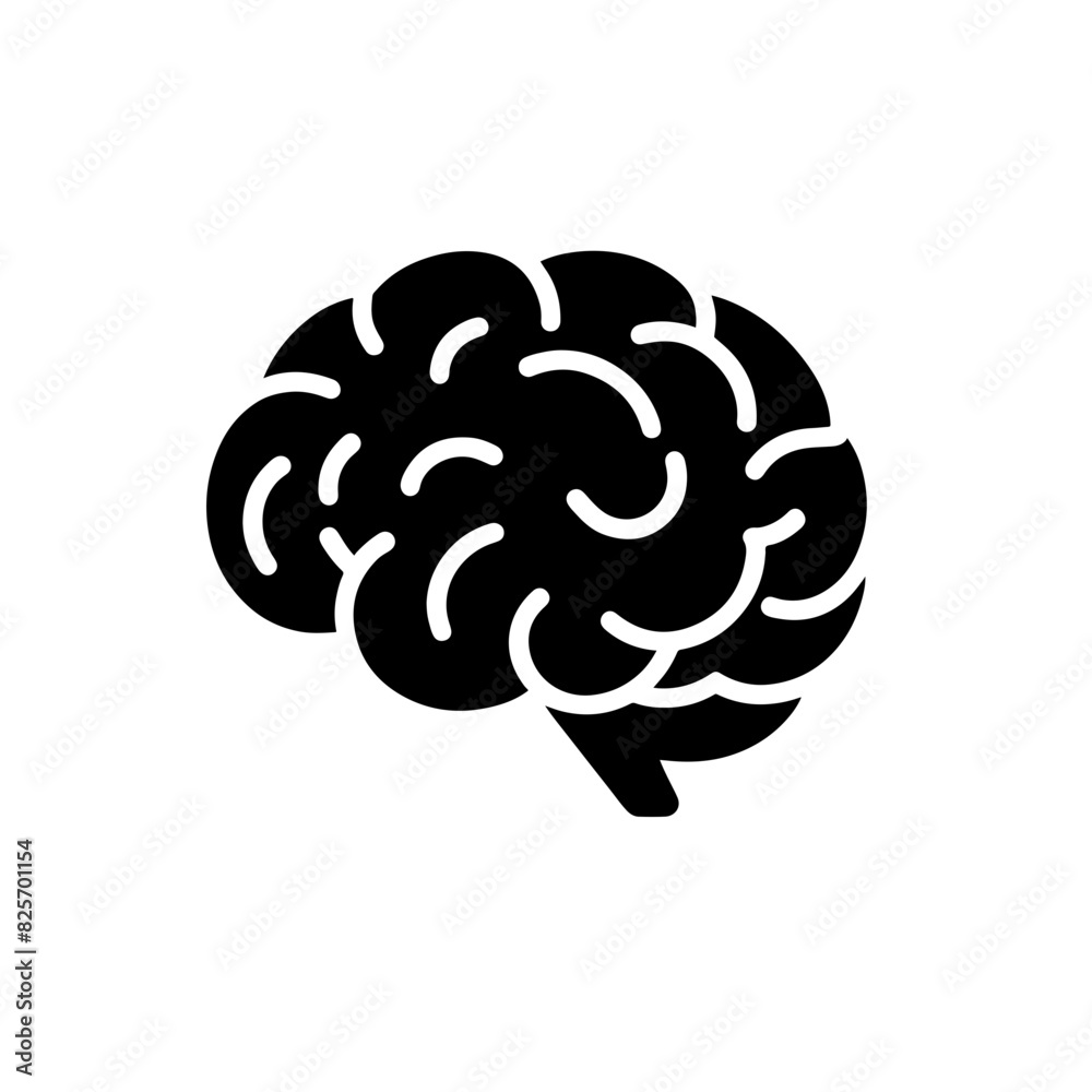 silhouette icon brain vector SVG silhouette icon brain vector SVG
