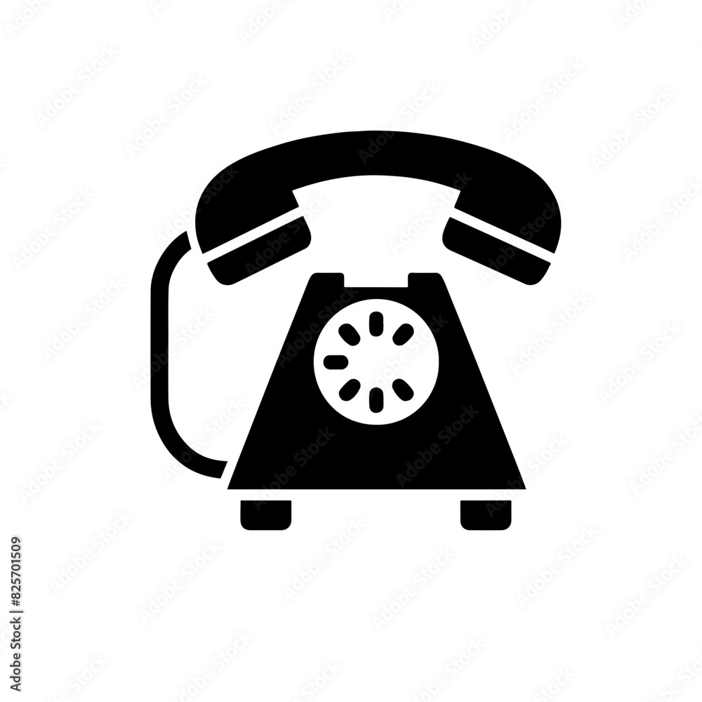 silhouette icon telephone vector SVG