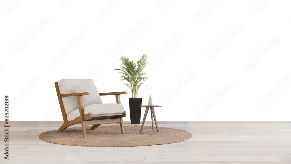 Fototapeta premium a chair and a table in a room