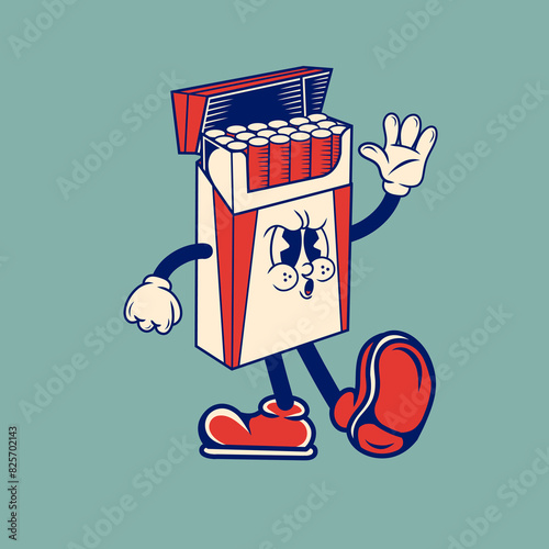 Retro character design of cigarette boxes
