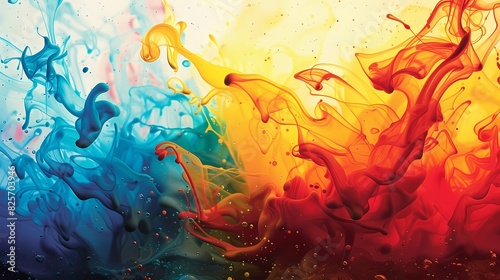 Playful splashes of color dance across the canvas  infusing the artwork with a sense of joy and vitality that sparks the imagination