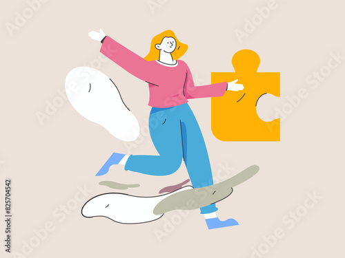3.12 International Women's Day professional women flat character vector concept operation hand drawn illustration
