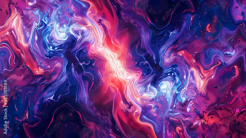 Psychedelic abstract background with swirling patterns and vibrant colors, creating a mesmerizing visual experience