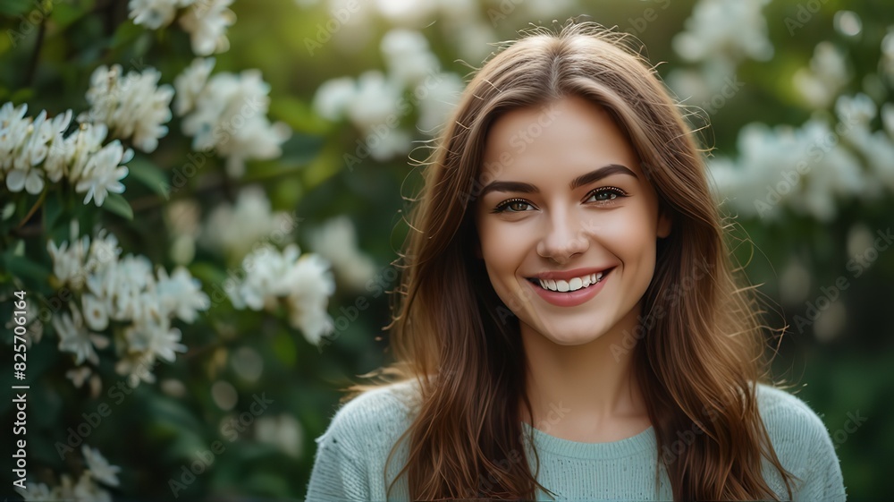 portrait of a woman with smiling - Generative AI