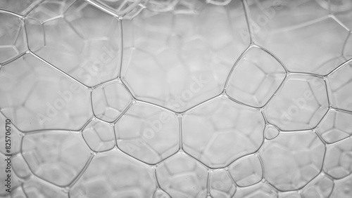 Slika na platnu Macro lens unveils the enchanting world of white bubbles, each one a tiny universe of its own, floating in ethereal beauty
