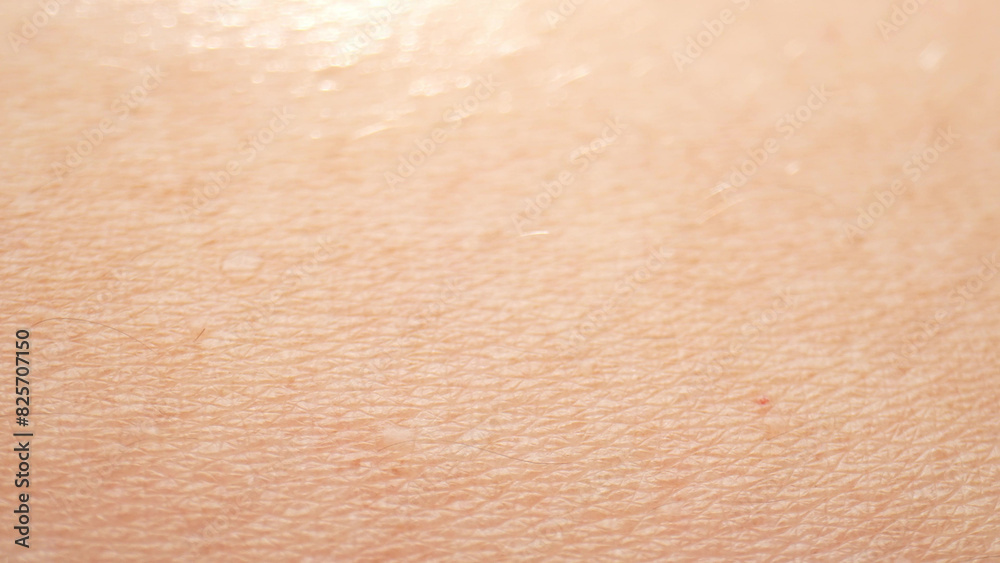 Fototapeta premium The arm's surface, a universe in itself. In macro, witness the labyrinth of fine lines, hair follicles, and the ever-changing topography. 
