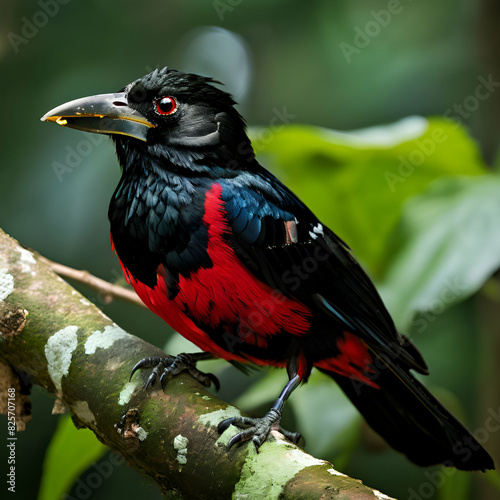 black and Red broadbill photo