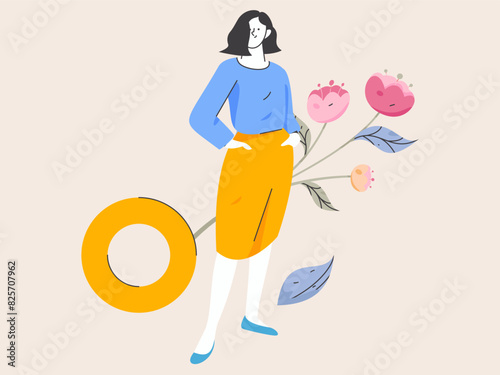 3.12 International Women's Day professional women flat character vector concept operation hand drawn illustration
