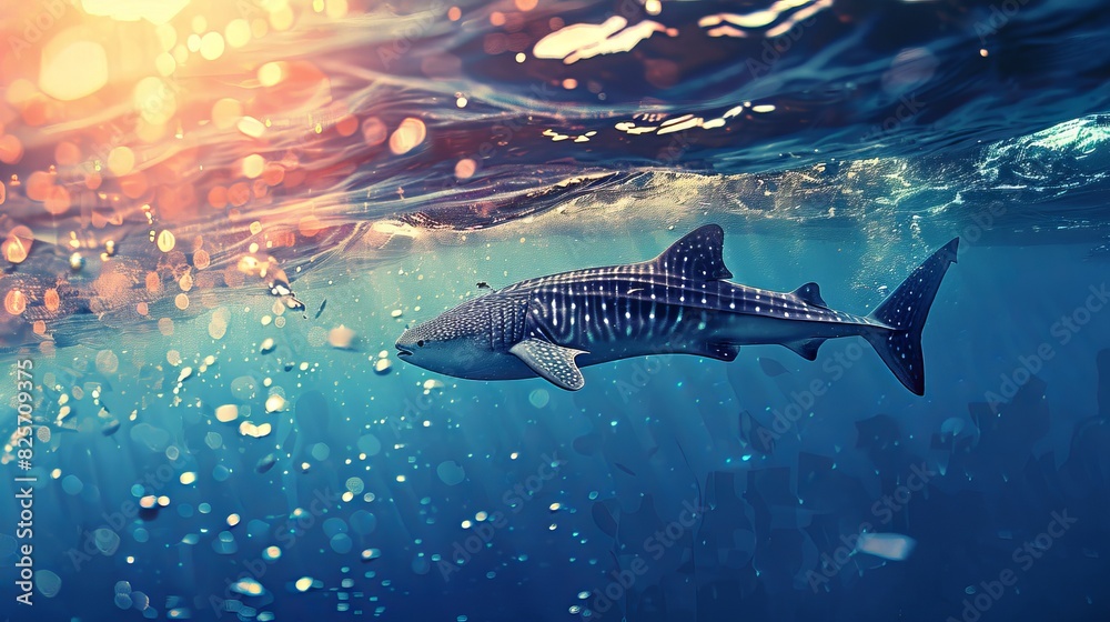 Fototapeta premium whale shark on a surface