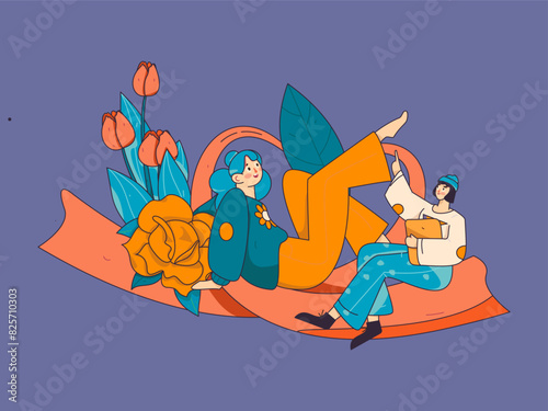 3.12 International Women's Day professional women flat character vector concept operation hand drawn illustration

