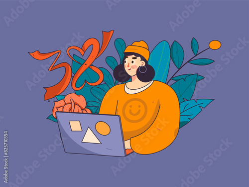 3.12 International Women's Day professional women flat character vector concept operation hand drawn illustration
