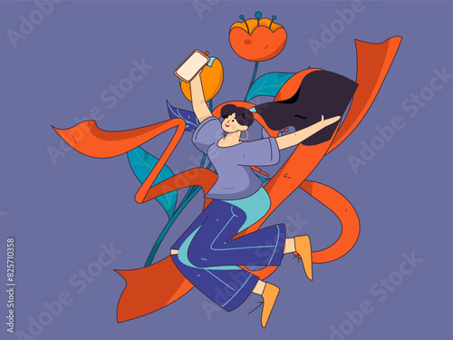 3.12 International Women's Day professional women flat character vector concept operation hand drawn illustration
