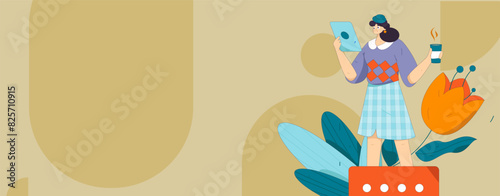 3.12 International Women's Day professional women flat character vector concept operation hand drawn illustration
