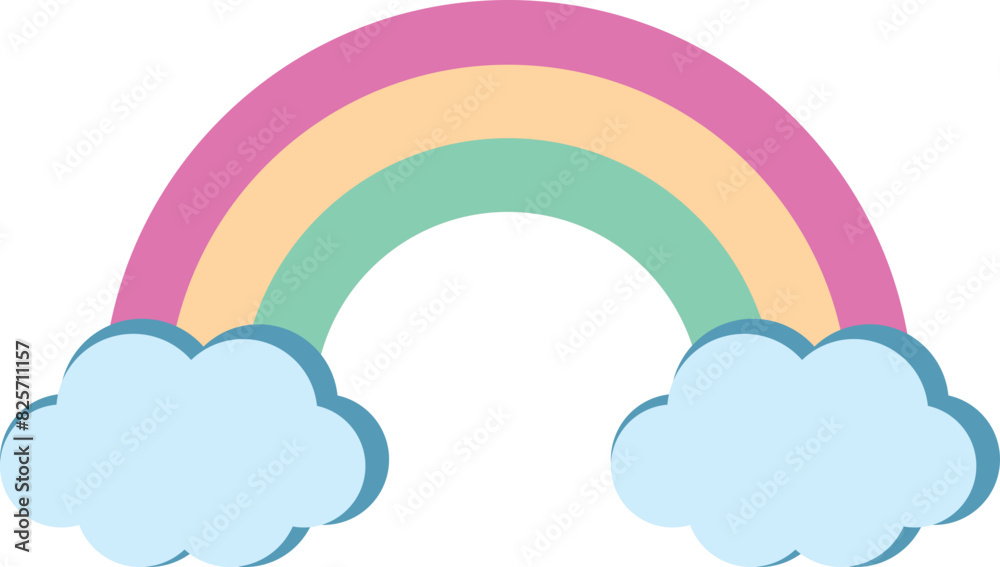 rainbow cloud weather element icon rainbow cloud weather element icon