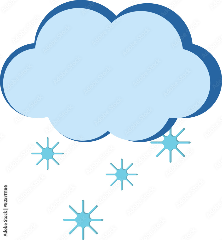 snowflake cloud clod weather element icon snowflake cloud clod weather element icon