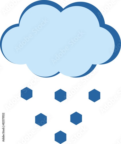 cloud hail cold weather element icon