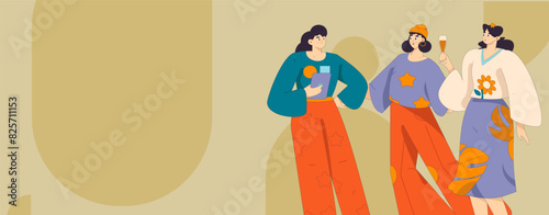 3.12 International Women's Day professional women flat character vector concept operation hand drawn illustration
