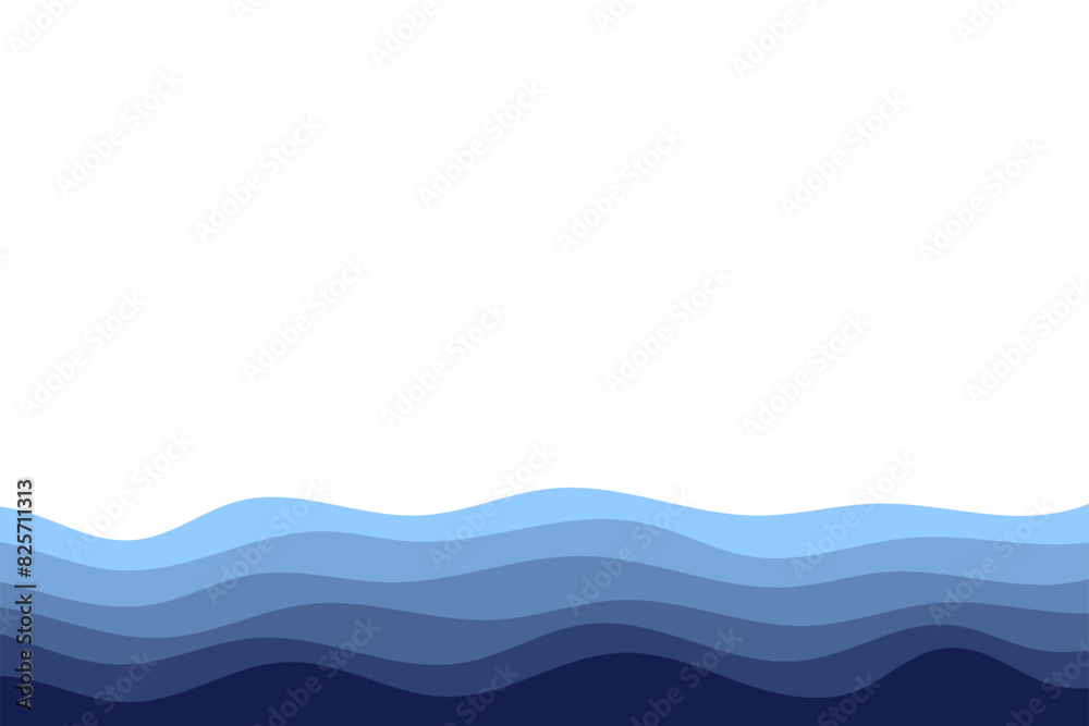 Background vector illustration of blue ocean wave layers Background vector illustration of blue ocean wave layers