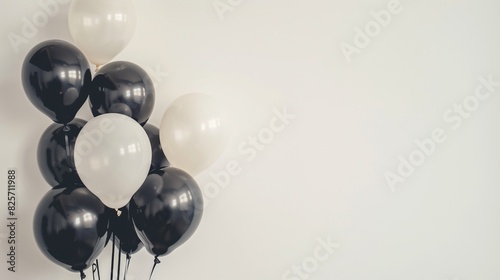  Balloon-Filled Wonderland with Elegant Circular Party Décor" White Background Balloon Display with Decorative Border Accents" Circular Border of Balloons and Bushes Framing Text Space" colorful hd 