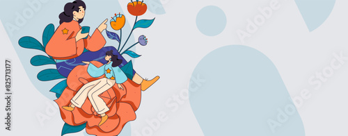 3.12 International Women's Day professional women flat character vector concept operation hand drawn illustration
