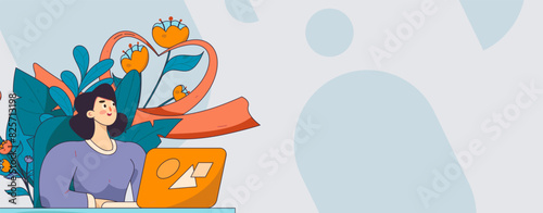 3.12 International Women's Day professional women flat character vector concept operation hand drawn illustration
