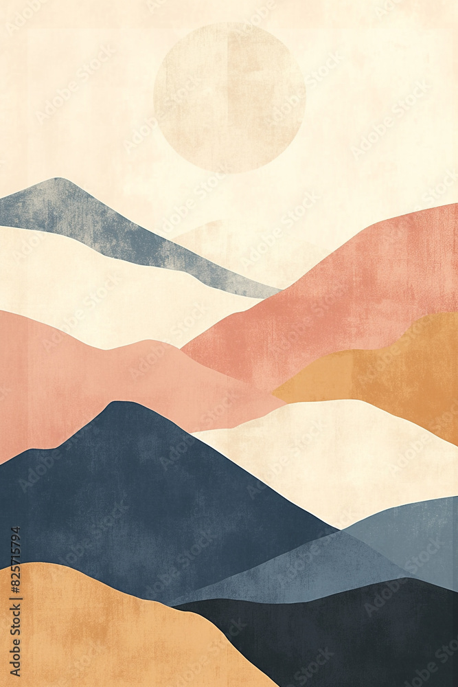 Create a Serene Pastel Mountain Landscape with Gentle Flowing Streams Create a Serene Pastel Mountain Landscape with Gentle Flowing Streams