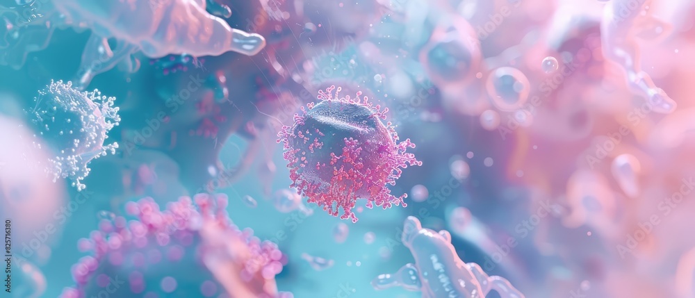 Closeup fungal infection scenario with Glow HUD big Icon of treatment, showcasing preventative measures in pastel colors Closeup fungal infection scenario with Glow HUD big Icon of treatment, showcasing preventative measures in pastel colors