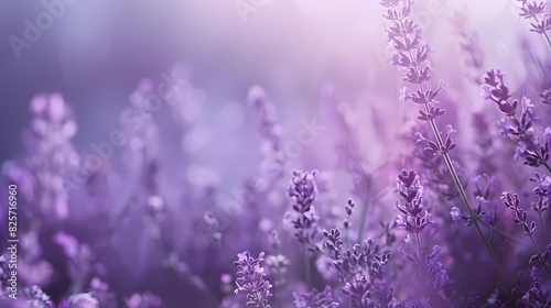 Soft lavender backdrop creating a serene and tranquil atmosphere